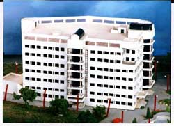 Artist's impression of the building of Mahavir Cancer Sansthan